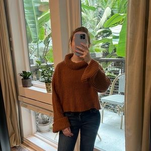 Goodnight Macaroon Small Waffle Knit turtleneck sweater